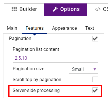 Server-side Processing