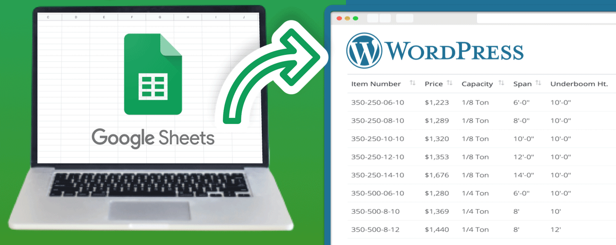 Import Google Sheets to WordPress - PubyDoc - Data Tables and Charts ...