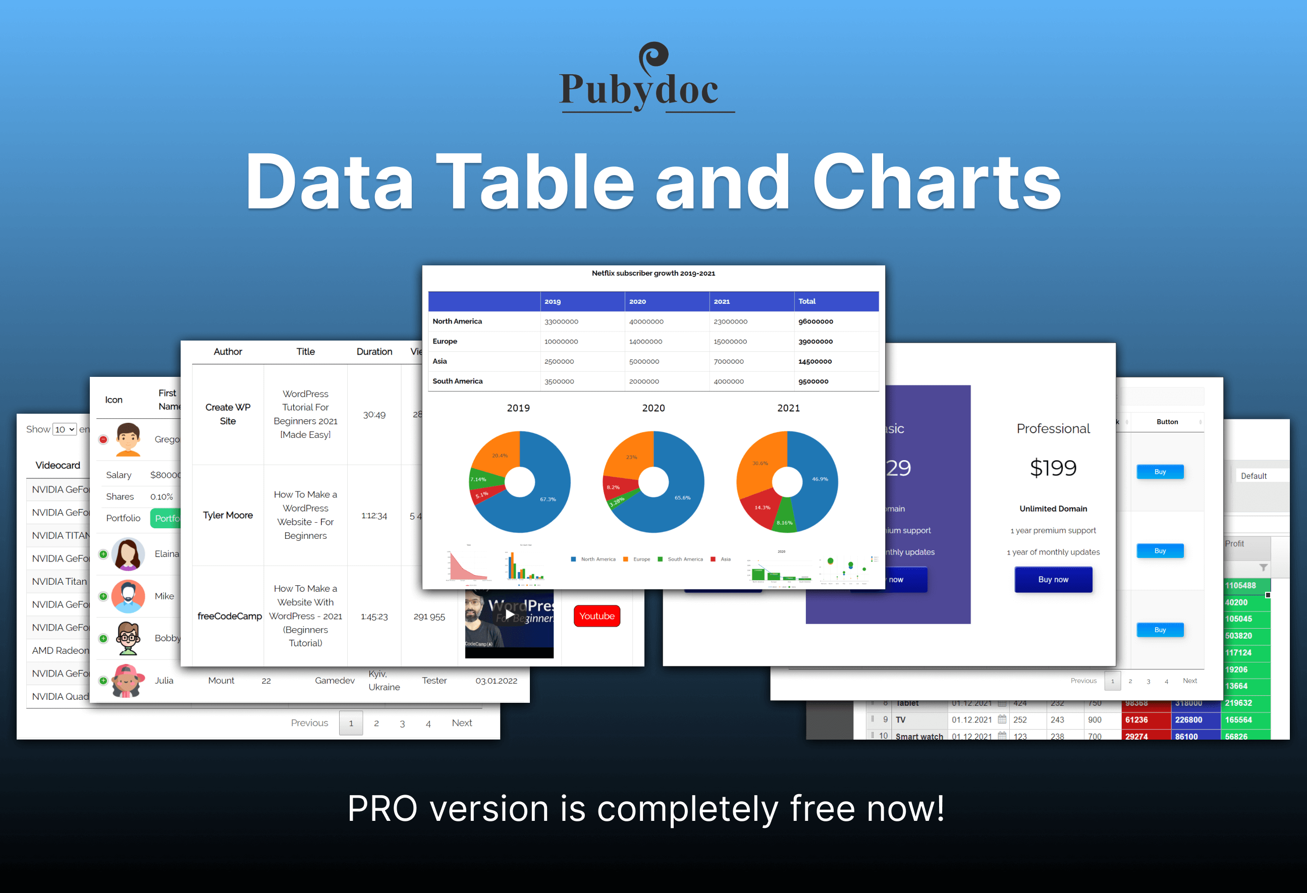 Wordpress Data Table